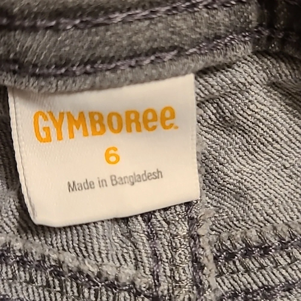 Gymboree Adjustable Waist Cute Casual Sequin Cuffed Jeans Girls Size 6 EUC